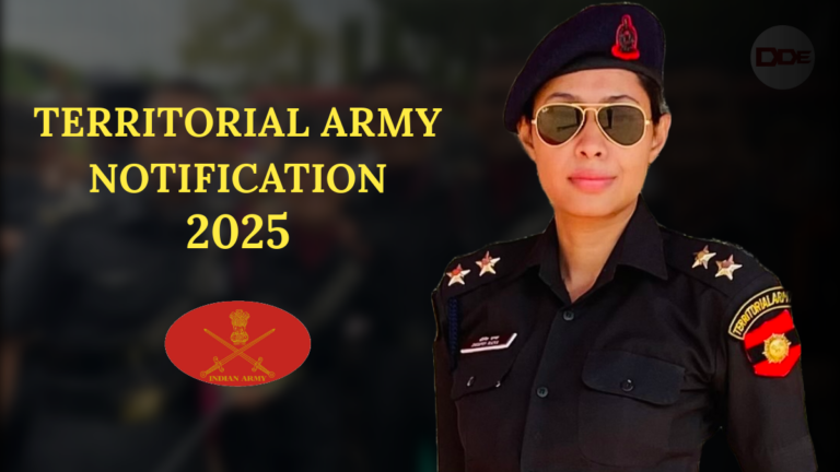 Indian Army Join Territorial Army Commission Online Entrance Exam TAOEE 2025 – Apply Online Now!