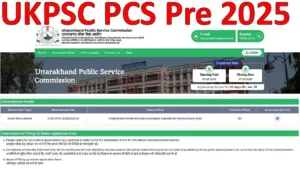 UKPSC Pre Exam 2025